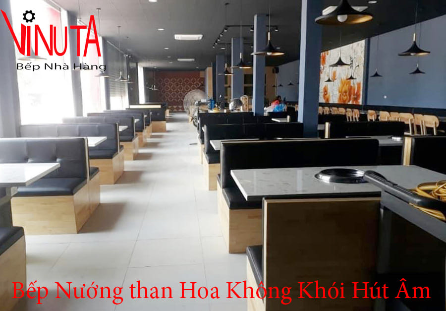 bếp nướng than hoa không khói hút âm
