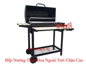 Bếp nướng thùng phuy giá đỡ, bếp nướng BBQ dã ngoại, du lịch, cắm trại