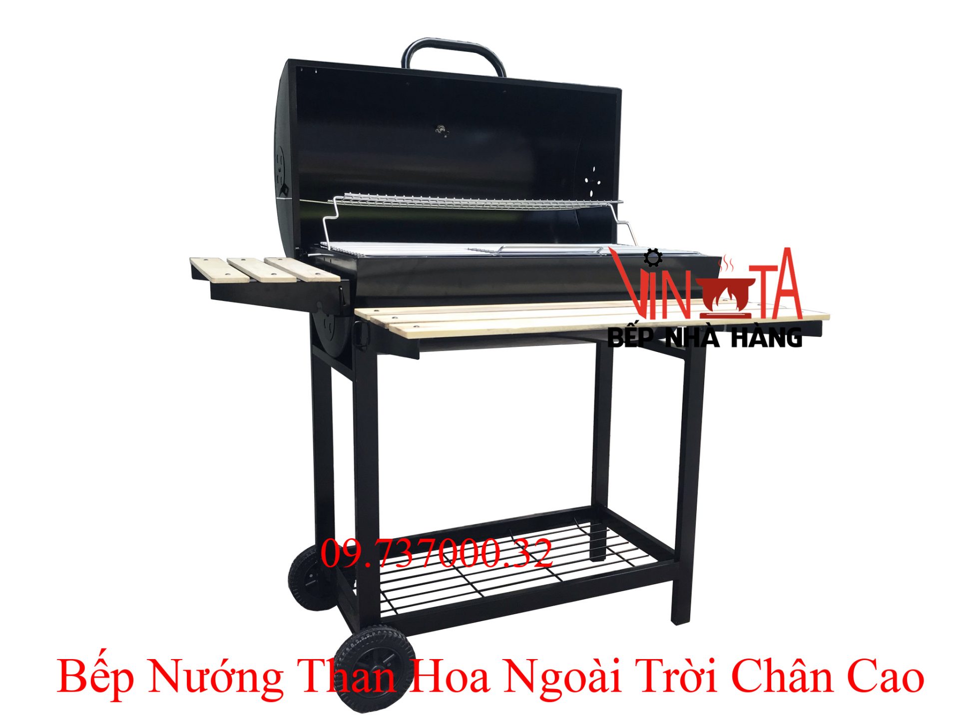 bếp nướng than hoa ngoài trời chân cao