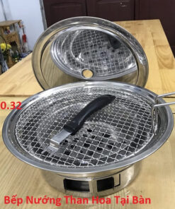 Bếp nướng than hoa tại bàn, Bếp nướng BBQ âm bàn giá rẻ, lò nướng thịt