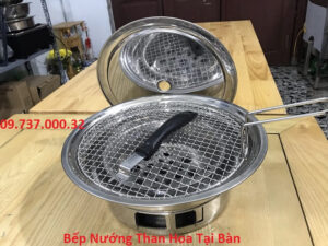 Bếp nướng than hoa tại bàn, Bếp nướng BBQ âm bàn giá rẻ, lò nướng thịt