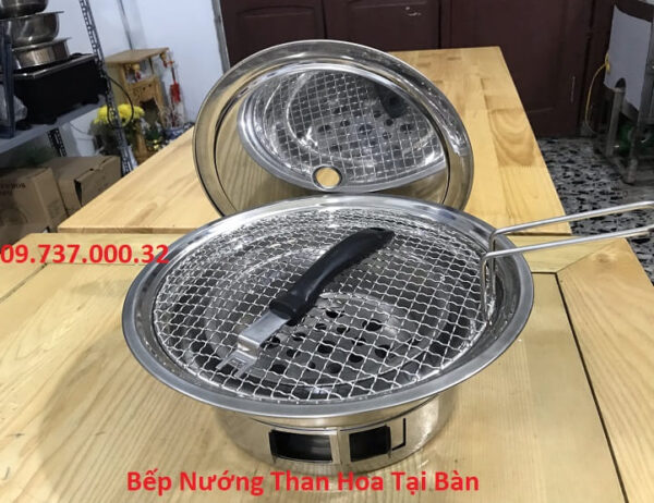 Bếp nướng than hoa tại bàn, Bếp nướng BBQ âm bàn giá rẻ, lò nướng thịt
