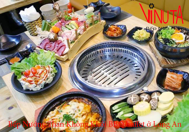 bếp nướng than hoa không khói bbq buffet ở long an