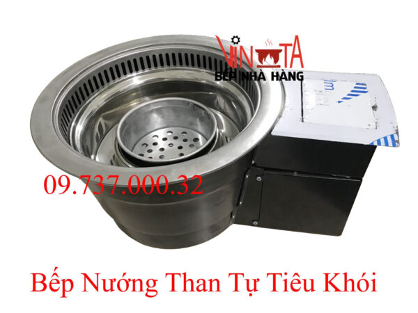 Bếp Nướng Than Hoa Tự Tiêu Khói Mùi, Lò nướng BBQ Hàn Quốc Âm Bàn - Ảnh 6