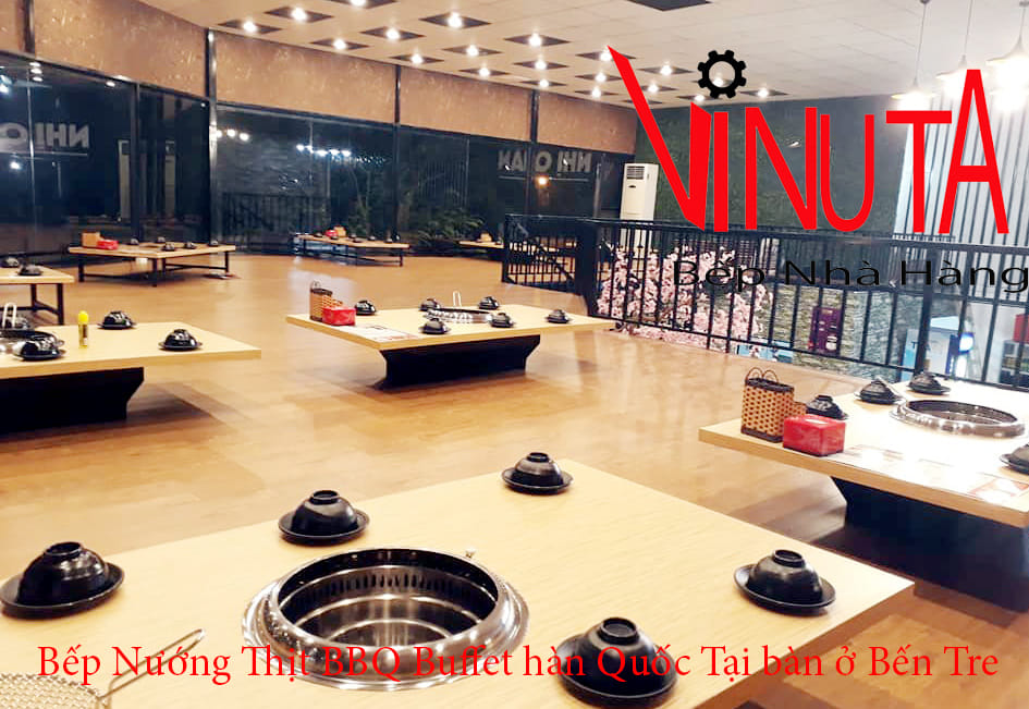 bếp nướng thịt bbq buffet hàn quốc tại bàn ở bến tre
