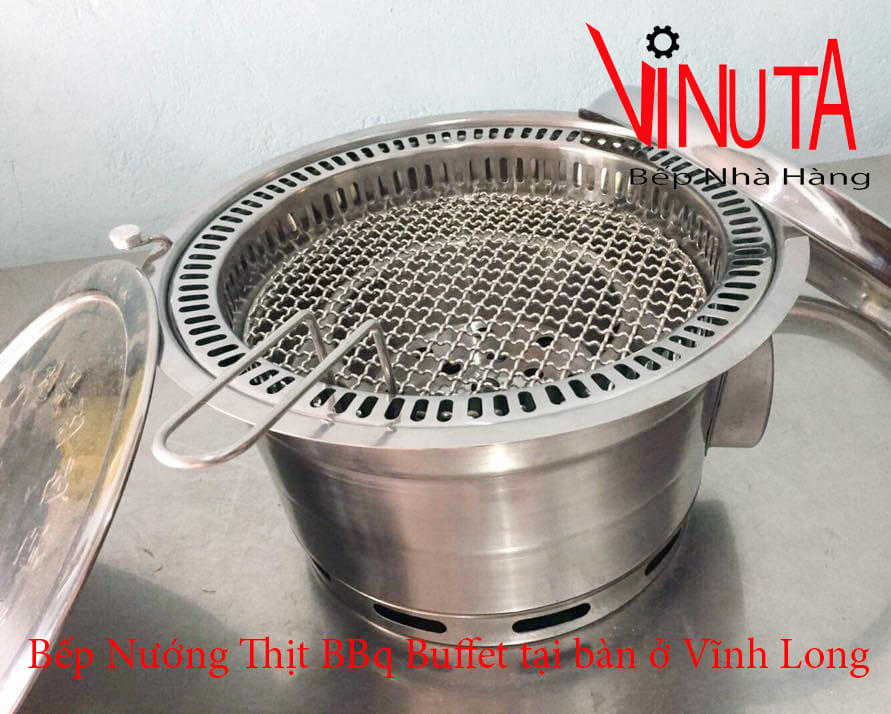 bếp nướng thịt bbq buffet tại bàn ở Vĩnh Long