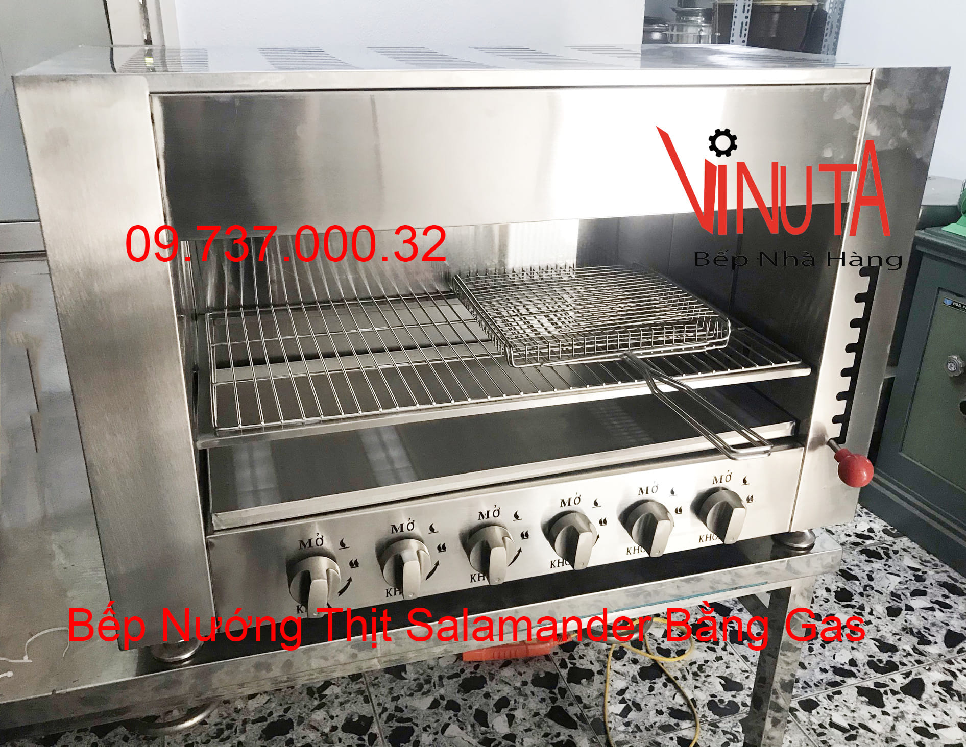 bếp nướng thịt salamander bằng gas