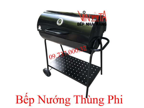 bếp nướng thùng phuy bbq, lò nướng than hoa ngoài trời giá rẻ, đẹp, tiện dụng - Ảnh 10