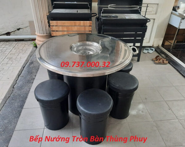 Bếp nướng tròn tại bàn,bếp nướng bbq than hoa cho quán nhậu, buffet - Ảnh 7