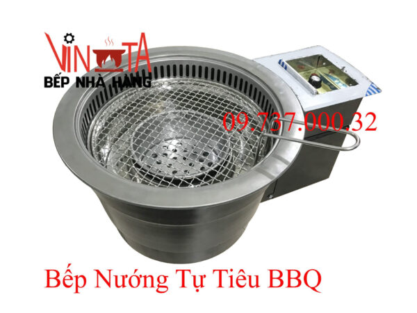 Bếp Nướng Than Hoa Tự Tiêu Khói Mùi, Lò nướng BBQ Hàn Quốc Âm Bàn - Ảnh 3