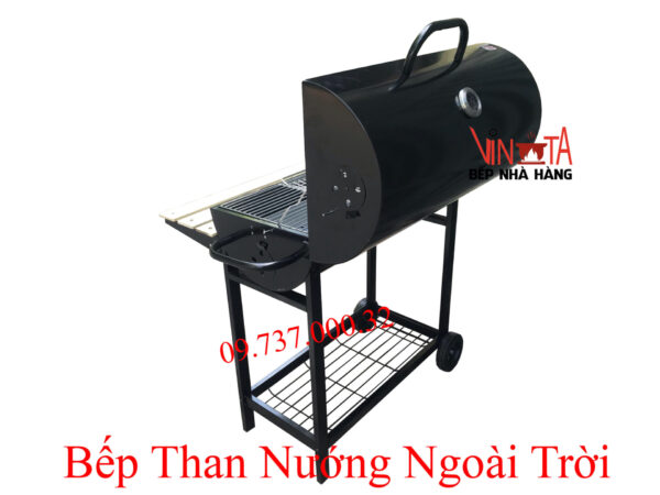 lò nướng than ngoài trời, bếp nướng bbq home chân cao có nắp đậy giá rẻ - Ảnh 11