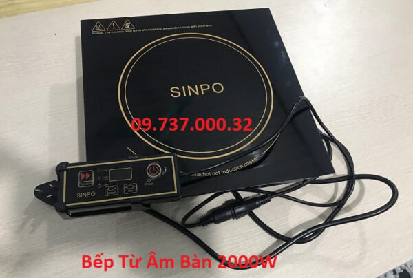 Bếp từ lẩu tứ vị, bếp lẩu nhà hàng tứ xuyên, bếp lẩu vuông âm bàn 2000W - Ảnh 2