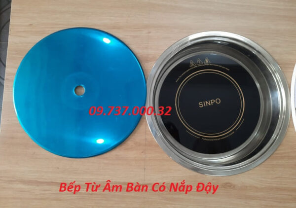 Bếp từ đơn tròn âm bàn,bếp lẩu nhà hàng, nồi lẩu tròn inox 2, 3, 4 ngăn - Ảnh 3