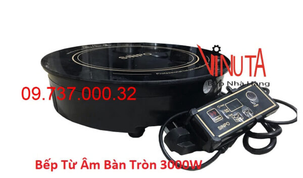 Bếp từ âm bàn tròn 3000W, mua bếp lẩu âm bàn nhà hàng tốt nhất, giá rẻ