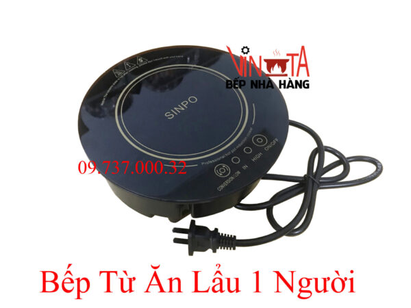 Bếp từ đơn nhỏ nhất, bếp điện từ âm bàn ăn lẩu 1 người, công suất 800w giá rẻ - Ảnh 7