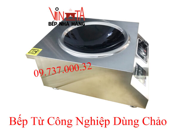 Bếp từ công nghiệp, bếp điện từ đơn mặt lõm dùng chảo công nghiệp 5500w - Ảnh 3