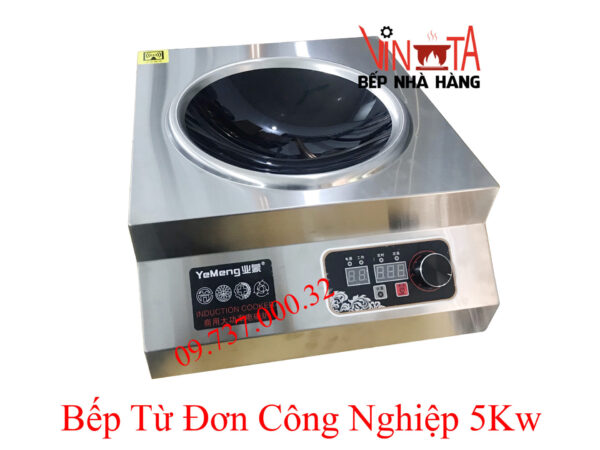Bếp từ công nghiệp, bếp điện từ đơn mặt lõm dùng chảo công nghiệp 5500w - Ảnh 9