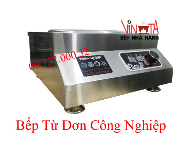 Bếp từ công nghiệp, bếp điện từ đơn mặt lõm dùng chảo công nghiệp 5500w - Ảnh 8