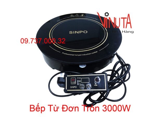 Bếp từ âm bàn, Bếp điện từ đơn tròn chuyên dùng nấu lẩu nhà hàng giá rẻ - Ảnh 3