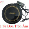 Bếp từ đơn tròn âm bàn,bếp lẩu nhà hàng, nồi lẩu tròn inox 2, 3, 4 ngăn