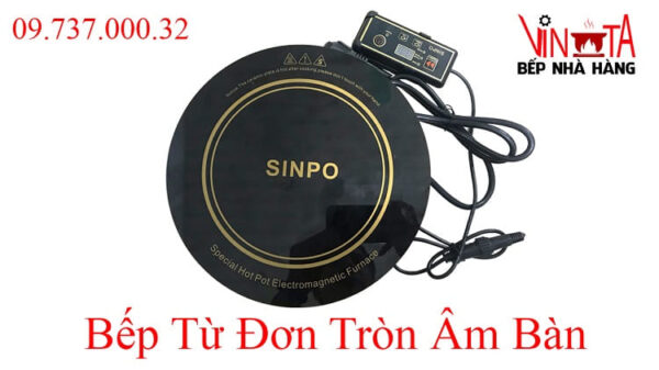 Bếp từ đơn tròn âm bàn,bếp lẩu nhà hàng, nồi lẩu tròn inox 2, 3, 4 ngăn