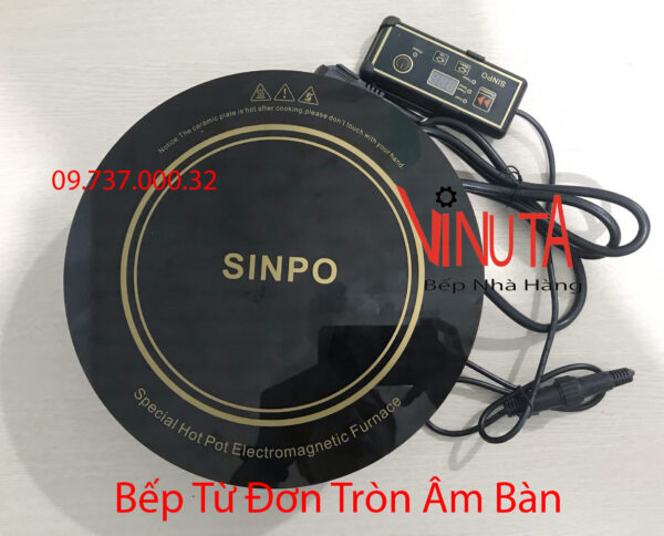 Bếp từ đơn tròn âm bàn nhà hàng, bếp điện từ chuyên nấu lẩu quán ăn - Ảnh 3