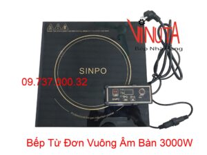 Bếp từ đơn vuông âm bàn 3000W chuyên dùng nấu lẩu nhà hàng, giá rẻ