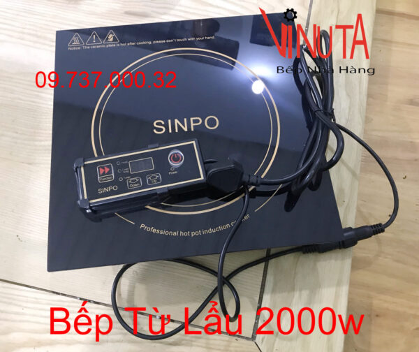 Bếp từ đơn nhà hàng, bếp từ sinpo vuông 2000w âm bàn chuyên nấu lẩu - Ảnh 5