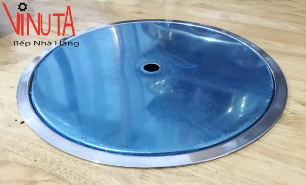 Khung Bếp từ âm bàn tròn, Giá đỡ bếp từ đơn hình tròn có nắp đậy chất liệu inox - Ảnh 6