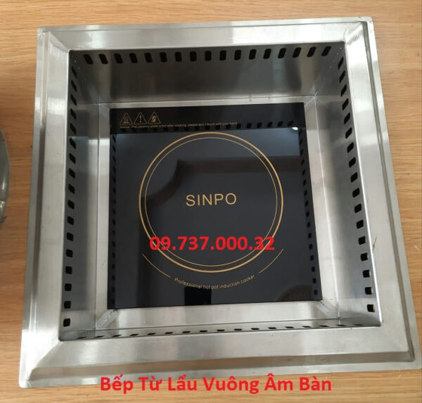 Bếp từ lẩu tứ vị, bếp lẩu nhà hàng tứ xuyên, bếp lẩu vuông âm bàn 2000W - Ảnh 7