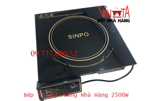 Bếp từ vuông nhà hàng 2500W, bếp lẩu âm bàn tốt nhất cho nhà hàng