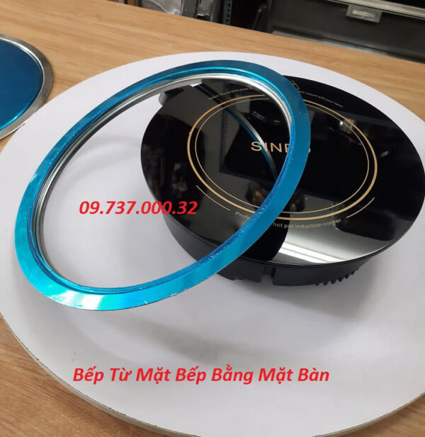 Bếp từ đơn tròn âm bàn,bếp lẩu nhà hàng, nồi lẩu tròn inox 2, 3, 4 ngăn - Ảnh 6