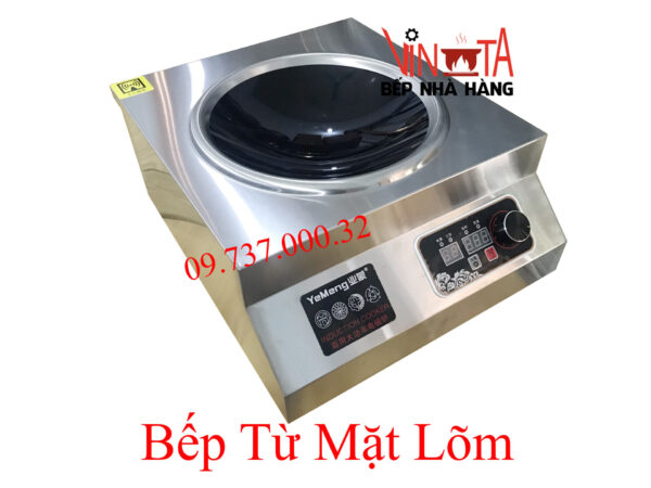 Bếp từ công nghiệp, bếp điện từ đơn mặt lõm dùng chảo công nghiệp 5500w - Ảnh 12