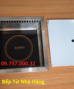 Bếp từ nhà hàng, bếp lẩu vuông âm bàn 1 ngăn , 2 ngăn, 3 ngăn, 4 ngăn