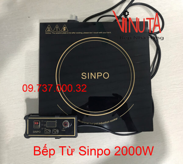 Bếp từ đơn nhà hàng, bếp từ sinpo vuông 2000w âm bàn chuyên nấu lẩu - Ảnh 6
