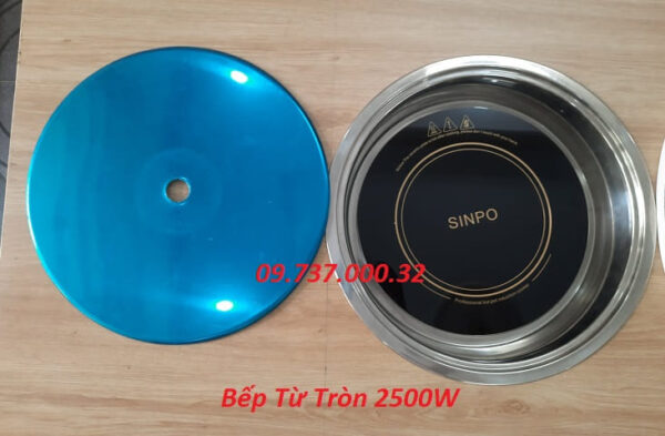Bếp lẩu âm bàn 2500w, bếp từ tròn đơn âm bàn nhà hàng lẩu buffet,hotpot