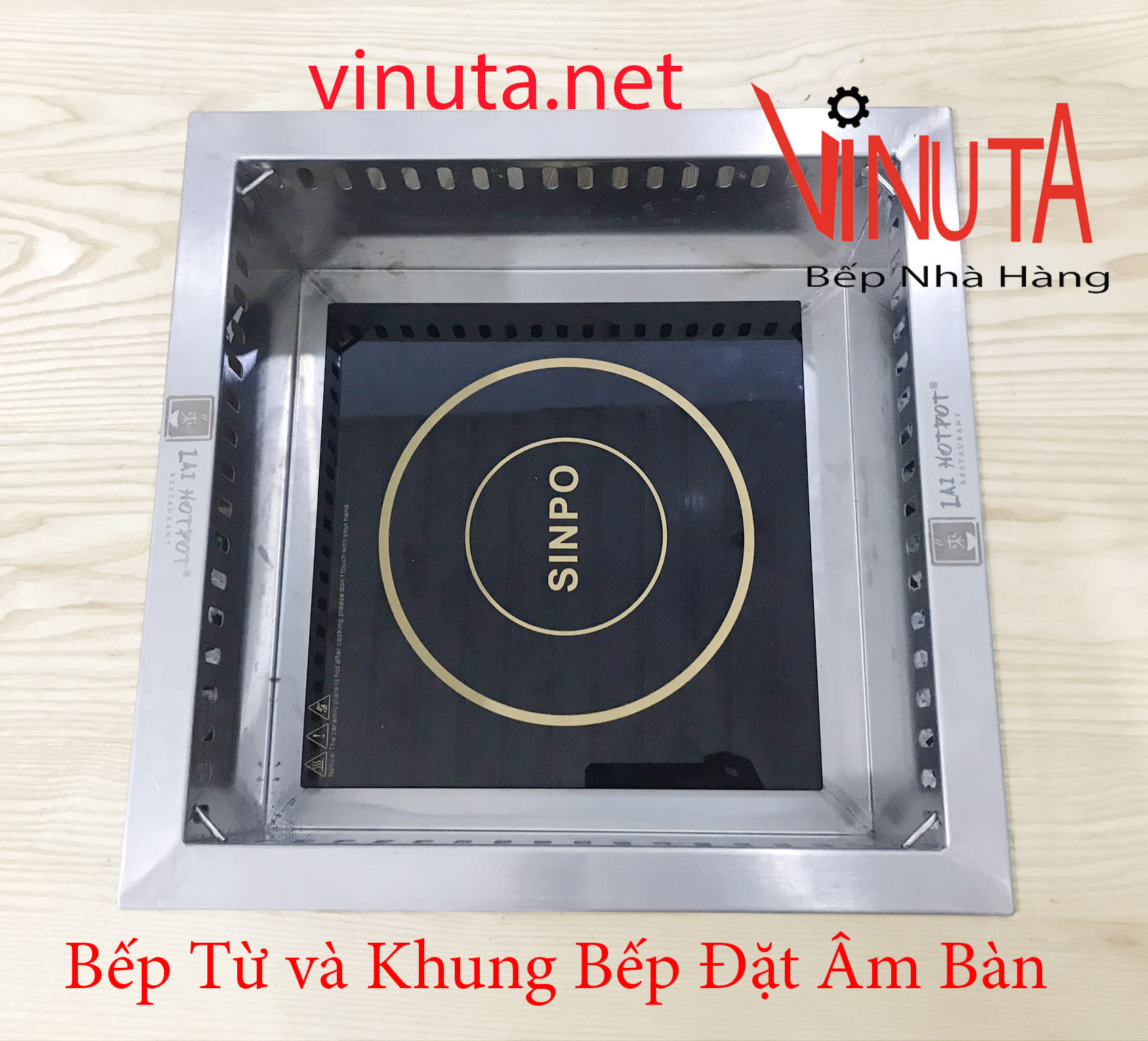 bếp từ và khung bếp đặt âm bàn