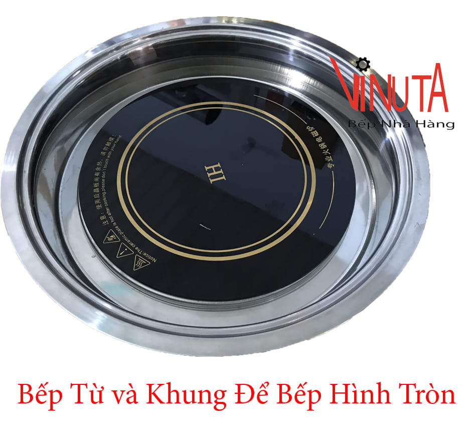 bếp từ và khung để bếp hình tròn