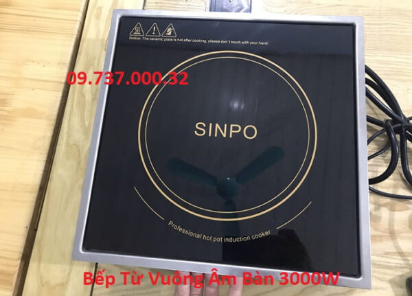 Bếp từ lẩu nhà hàng 3000W, bếp lẩu vuông âm bàn công suất 3000W - Ảnh 3