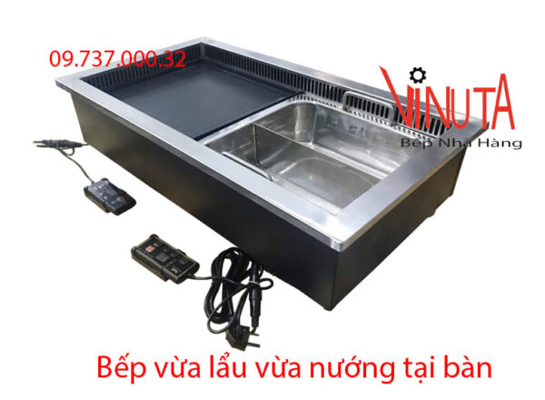 bếp lẩu và nướng | bếp vừa lẩu vừa nướng bằng điện | Nồi nướng và lẩu bằng điện - Ảnh 6