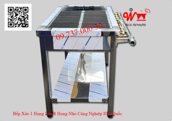 Bếp 1 họng lớn 8 họng nhỏ công nghiệp Hàn Quốc dùng Gas, bếp xào, bếp khè - Ảnh 6