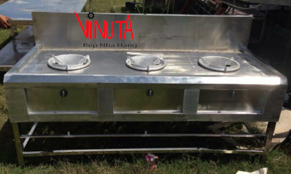 Bếp Xào Công Nghiệp inox 3 họng chuyên dùng bếp nấu Công nghiệp, nhà hàng - Ảnh 8