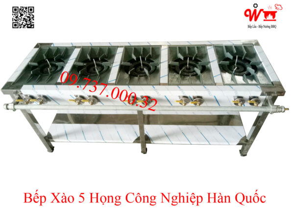 Bếp 5 họng Hàn Quốc công nghiệp dùng gas, bếp xào, bếp khè - Ảnh 8