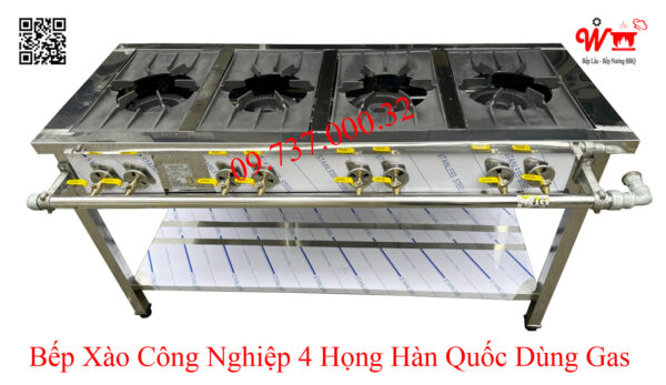Bếp công nghiệp 4 họng Hàn Quốc dùng Gas, Bếp xào, khè Ga - Ảnh 7