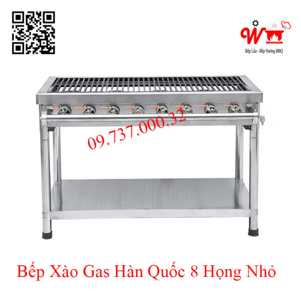 Bếp gas 8 họng công nghiệp Hàn Quốc, bếp xào nhỏ, bền, đẹp - Ảnh 7