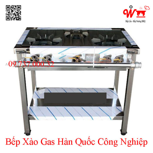 Bếp Gas công nghiệp Hàn Quốc, bếp xào 2 họng lớn 1 họng nhỏ - Ảnh 5