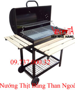 lò nướng than ngoài trời, bếp nướng bbq home chân cao có nắp đậy giá rẻ