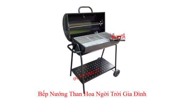 bếp nướng thùng phuy bbq, lò nướng than hoa ngoài trời giá rẻ, đẹp, tiện dụng - Ảnh 2