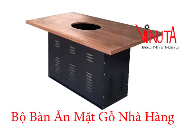 bàn ăn gỗ | bàn ăn mặt gỗ chân sắt | bộ bàn ăn mặt gỗ chân sắt uy tín, chất lượng - Ảnh 15