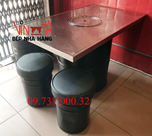 Bàn thùng phi, bộ bàn ghế làm bằng thùng phuy giá rẻ, chất lượng - Ảnh 20